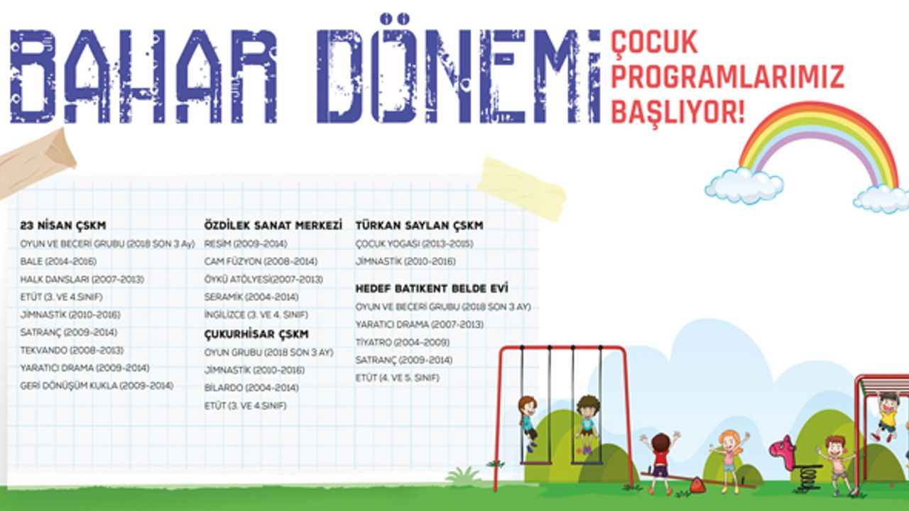Çocukların gelişimine katkı devam  ediyor