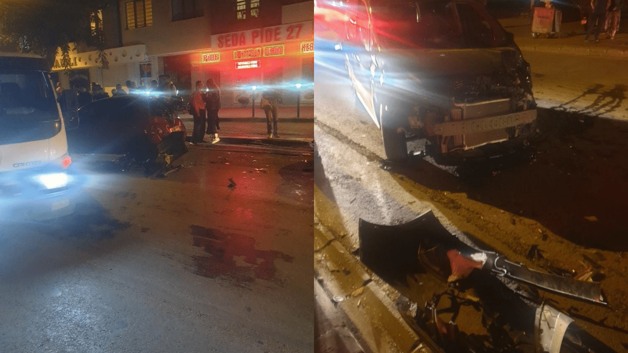 Eskişehir'de kaza iki araç pert