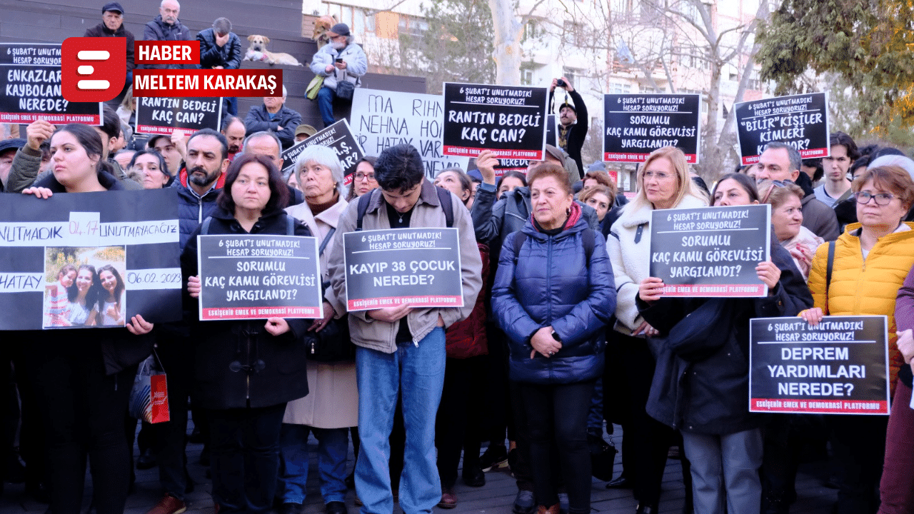 Eskişehir Emek ve Demokrasi Platformu tarafından 6 Şubat Depremlerine ilişkin açıklamada bulundu