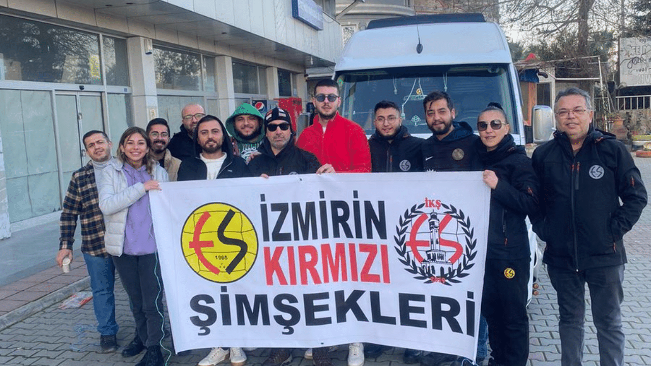 İzmir'in Kırmızı Şimşekleri Eskişehirspor maçı için yollarda