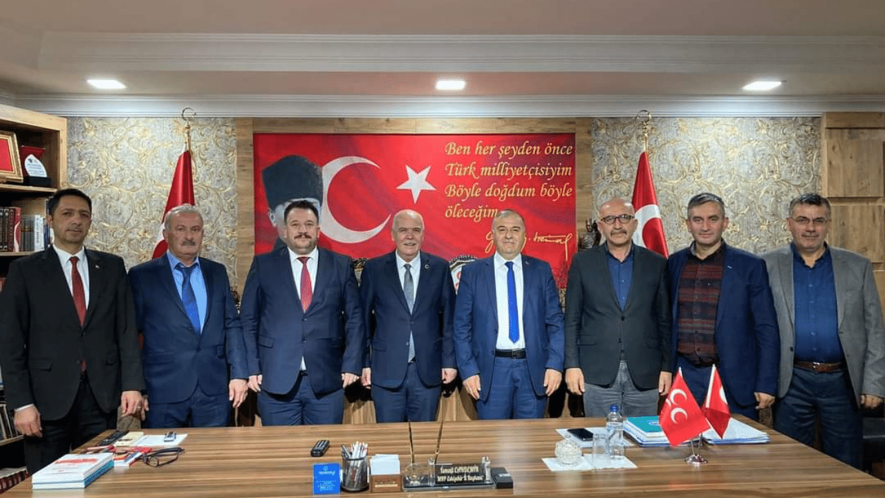 Mihalıççık Belediye Başkan Adayı Halil Sami Barış'tan MHP'ye ziyaret