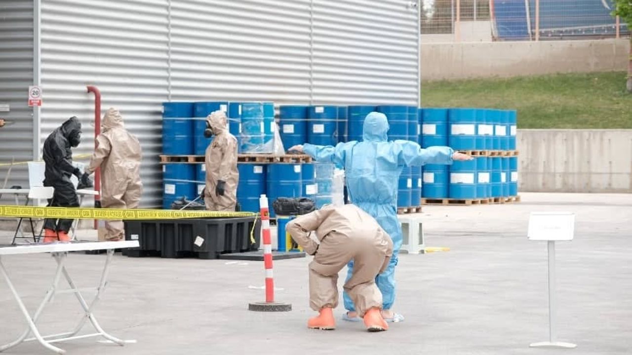 Eskişehir'de kimyasal sızıntı senaryosu gerçeği aratmadı