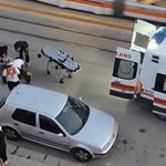 Eskişehir'de tramvay yolunda motosiklet kazası: Ambulans sevk edildi