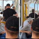Tramvayda 'ayağıma bastın' kavgası: Yolcular araya girdi