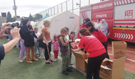 DAK ekibinden depremzede çocuklara 23 Nisan ziyareti