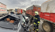 Eskişehir'de feci kaza: Römorka arkadan çarptı 1 kişi yaralandı