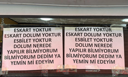 Büfe camında Eskişehirlileri şaşırtan yazı