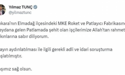 Bakan Tunç roket ve patlayıcı fabrikasındaki kaza ile ilgili açıklama yaptı