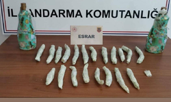 Deterjan kutusunda 20 paket esrar bulundu