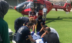 Doğumda fenalaşan anne ambulans helikopterle kurtarıldı