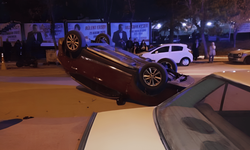 Eskişehir'de kaza: bir araç takla attı!