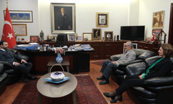 BEBKA Genel Sekreteri Vekili Bayram'dan Büyükerşen'e ziyaret