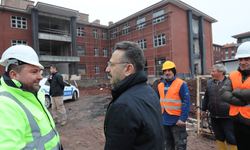 Vali Aksoy, Sümer Mahallesi'ndeki okul inşaatını inceledi