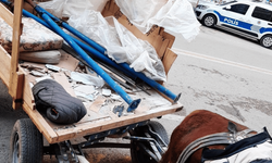 Eskişehir'de şüpheli at arabasından kilolarca çalıntı inşaat demiri ele geçirildi