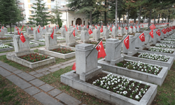 Eskişehir'de şehit mezarları çiçeklerle donatıldı