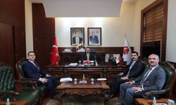 Mihalıççık Belediye Başkanı Haydar Çorum Vali Aksoy'la bir araya geldi