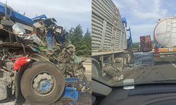 Eskişehir yolunda feci kaza: 2 TIR çarpıştı