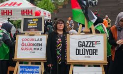 AK Parti Odunpazarı İlçe Kadın Kolları Filistin için oturma eylemi yaptı