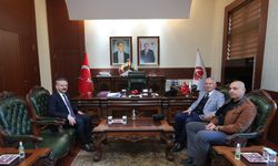 Emekli Vali Ali Serindağ'dan Vali Aksoy'a ziyaret