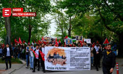 Eskişehir Osmangazi Üniversitesi’nde Filistin için yürüyüş yapıldı