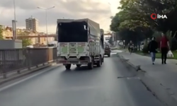 Eskişehir'de trafiği tehlikeye sokan kamyonet sürücüsüne ceza!