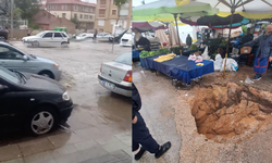 Eskişehir sağanağa teslim oldu: Yol çöktü, vatandaşlar mahsur kaldı...