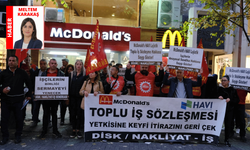 İşçilerden İsmet İnönü Caddesi’nde protesto: “Halkımızı Mc Donalds’ı boykota çağırıyoruz”