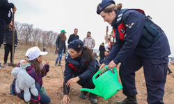 Eskişehir'de jandarma ekipleri fidan dikme etkinliğine katıldı