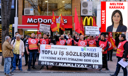 İşçilerden İsmet İnönü Caddesi’nde açıklama: “Her hafta Mc Donalds önünde boykot çağrısı yapacağız”