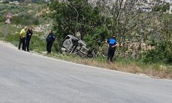 Eskişehir'de kontrolden çıkan otomobil yan yattı!