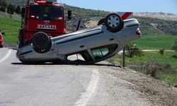 Komşuda kontrolden çıkan araç takla attı: 1 yaralı