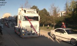 Düğüne 15 adet tırla geldiler! Eskişehir’de görenler ne olduğunu anlayamadı