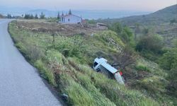Komşuda kamyonet şarampole yuvarlandı: 1 yaralı