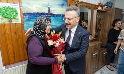 Vali Aksoy Şehit Binbaşı Şevket Tombul’un ailesi ile bayramlaştı