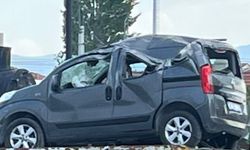 Komşuda kontrolden çıkan araç takla attı, sürücüsü yaralandı