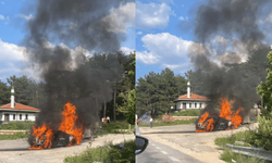 Alev alev yandı! Eskişehir’de otomobil kül oldu