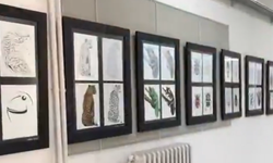 Lise öğrenilerinden sanat dolu yıl sonu sergisi