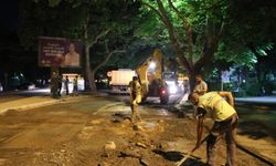 Büyükşehir ekiplerinden gece mesaisi