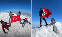 Eskişehirli 4 dağcı Ağrı Dağı'nın zirvesinde Türk Bayrağı dalgalandırdı