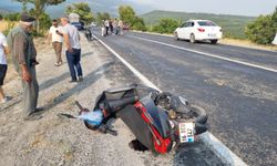 Komşuda motosiklet yola savruldu: 1 yaralı