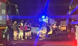 Aniden yola fırlayan domuz kazaya sebep oldu: 5 yaralı