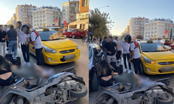 Eskişehir'de motosiklet ve taksi çarpıştı: 1 yaralı