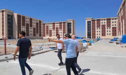 Eskişehir'de yapımı süren 2000 kişilik öğrenci yurdu incelendi