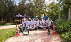 Eskişehir'de minikler pedalları sağlıklı yaşam için çevirdi