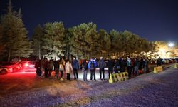 Eskişehir'de 8 kilometrelik gece yürüyüşü yapıldı