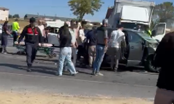 Eskişehir'de korkunç kaza: Otomobil hurdaya döndü