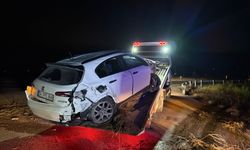 Komşuda takla atan otomobilde 4 kişi yaralandı