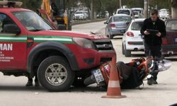 Komşuda pikap motosikletle çarpıştı: 1 yaralı