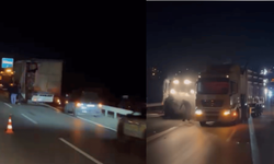 Eskişehir'de korkutan kaza: Tekeri patlayan TIR'a çarptı