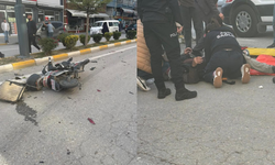 Eskişehir'de motosiklet otomobille çarpıştı: Sürücü metrelerce savruldu